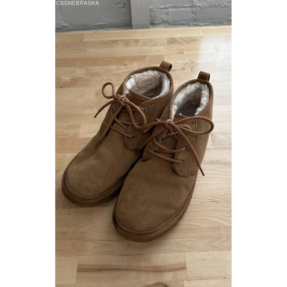 UGG Neumel Chestnut Suede Lace Up Chukka Boots Men's Size 12